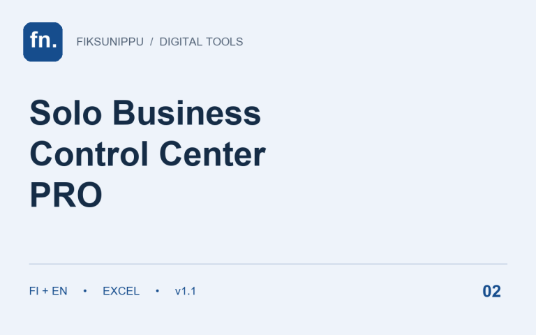 Solo Business Control Center PRO · FI + EN