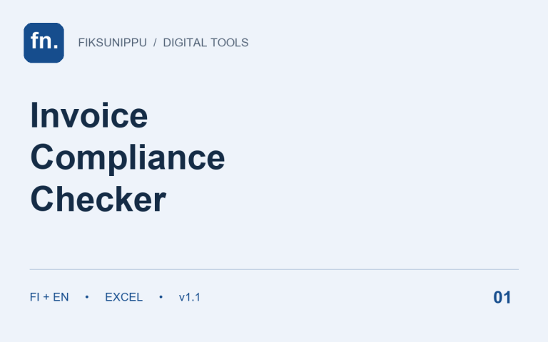 Invoice Compliance Checker · FI + EN