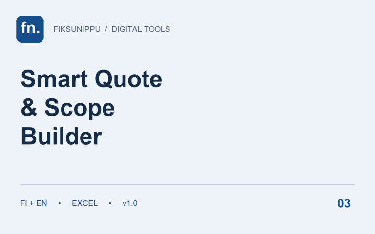 Smart Quote & Scope Builder · FI + EN